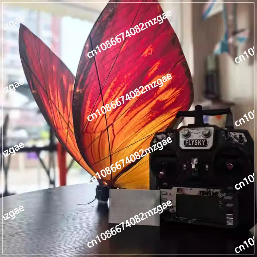 Bionic Butterfly Remote Control Flying Wing with Umbrella Head, Complete Set RC Butterfly Flying Toy Equipment for Outdoor Fun