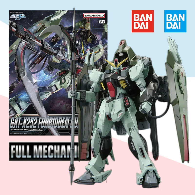 

Bandai Original BOX FULL MECHANICS FM 1/100 GAT-X252 FORBIDDEN GUNDAM full Action Anime pvc model kit Assembly toy gift for kids