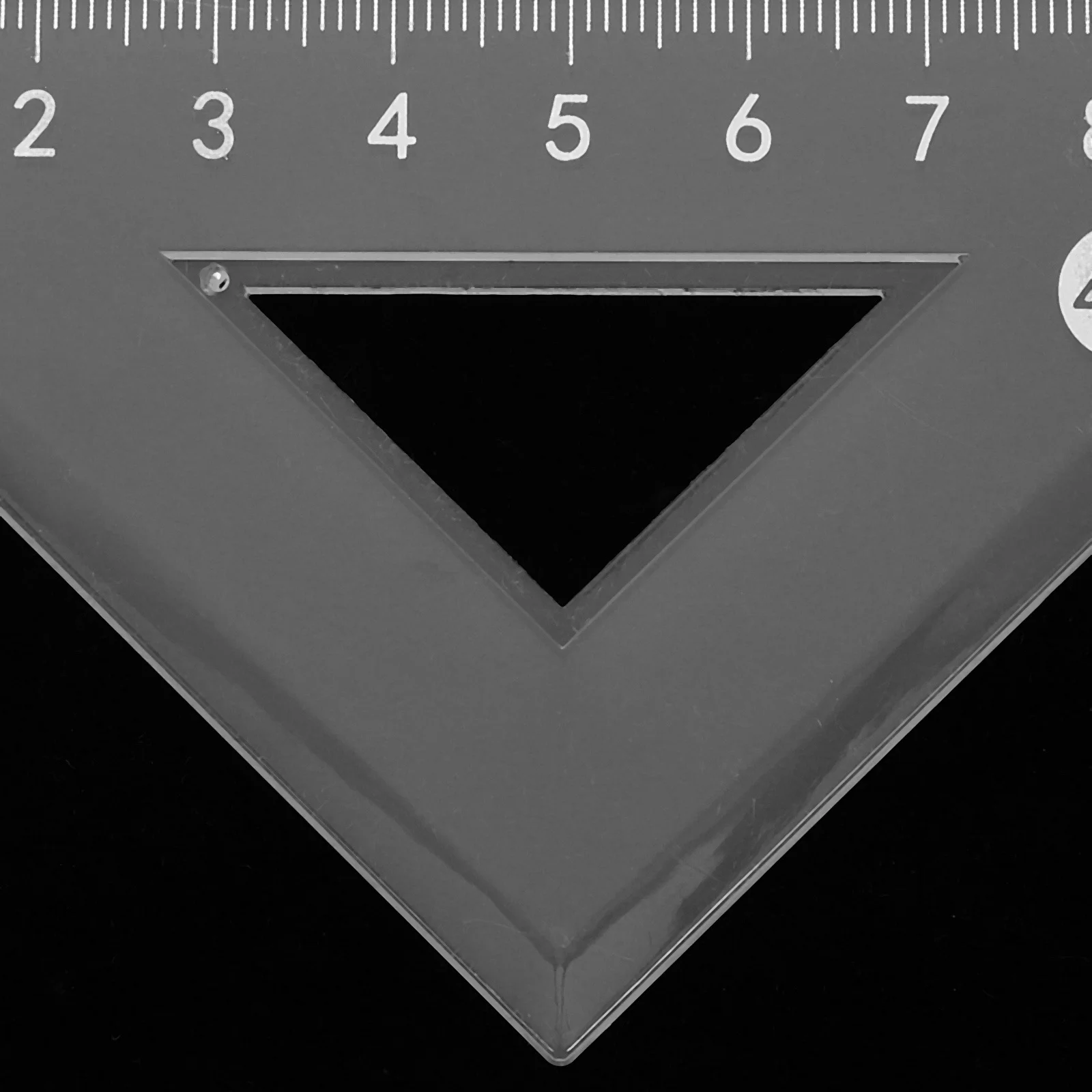 1Set Plastic Ruler Geometry Triangle Protractor Set Clear Measuring Drawing Tools Student Office Use Ruler Set