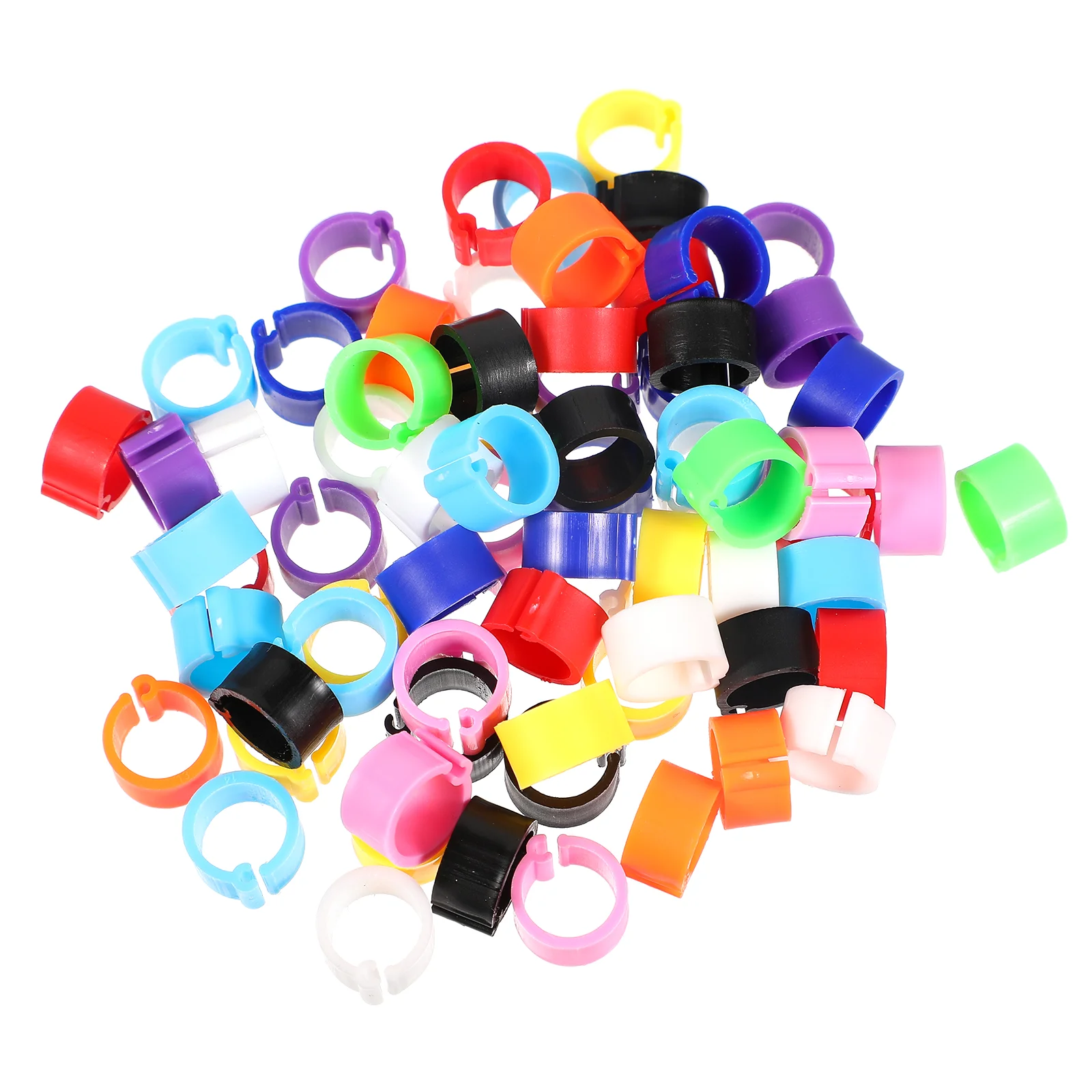 Birdies Pigeon Foot Ring 100Pcs Plastic Bird Leg Band Rings Multi-Color Leg Rings Bird Clips Ankle Band Racing Pigeon Bands