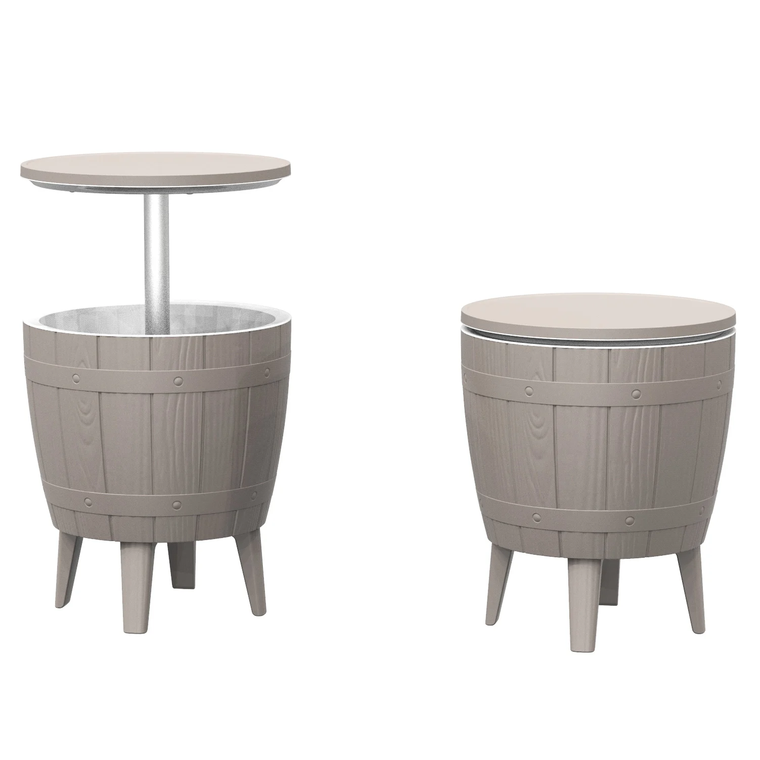 Outdoor rattan patio furniture ice bucket cool bar cooler table