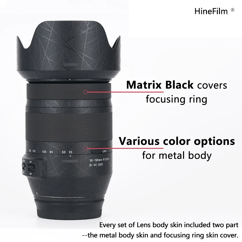 35150 EF جبل عدسة ملصق مائي الجلد ل تامرون 35-150 مللي متر F2.8-4 دي VC OSD ل EF جبل عدسة قسط يلتف حالات غطاء فيلم