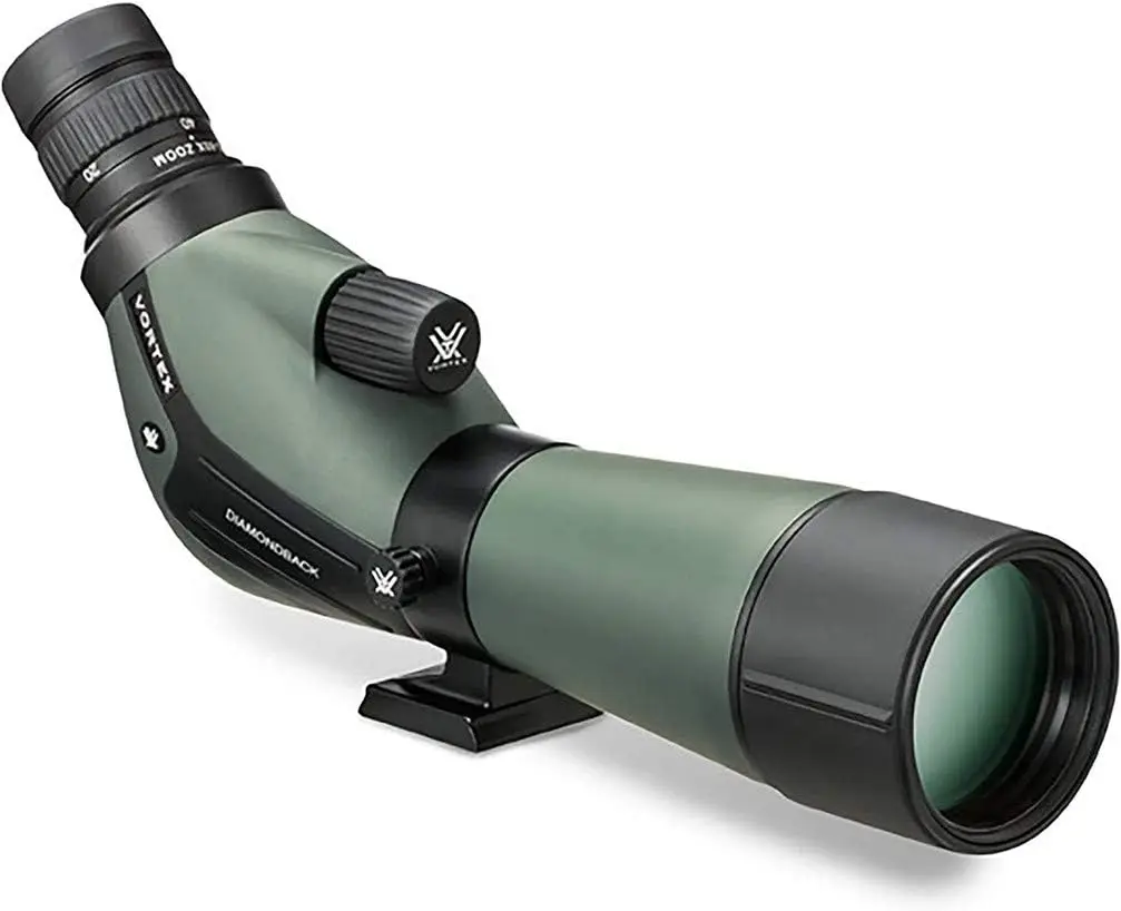 Diamondback Spotting Scopes，A twist-and-lock collar allows you to move the scope for various glassing positions.