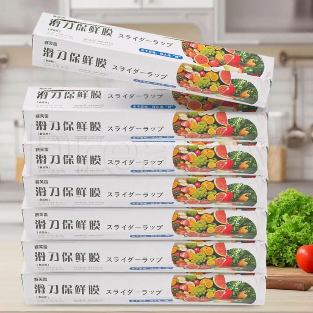 

30x100m Durable Replacable Boxed Plastic Wrap Reusable Hand-free Fresh-keeping Bag Kitchen Accessories Food Cover