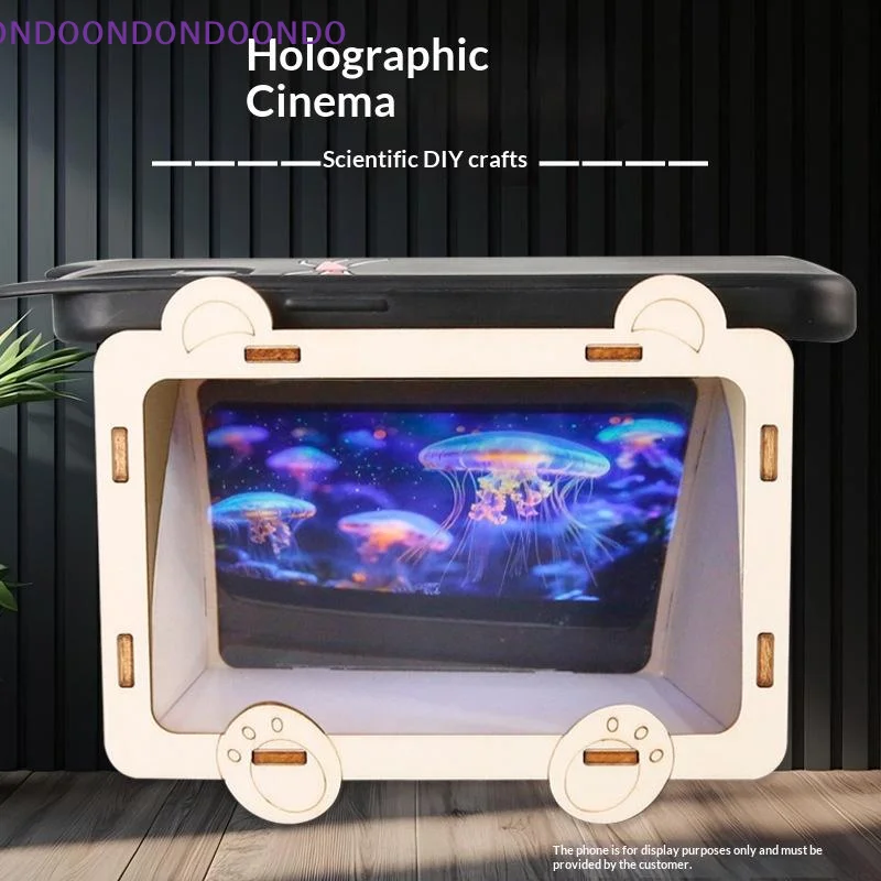 3D Hologram Projector For Smartphone, DIY Home Cinema, Student Science Experiment Desktop Decor