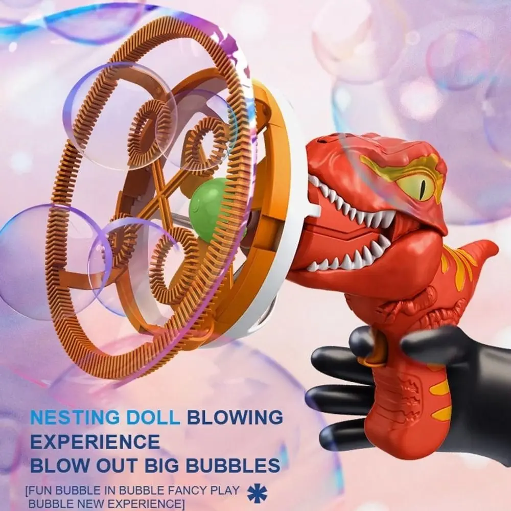 ABS Fan Dinosaur Bubble Machine Bubble Dinosaur Outdoor Toys Handheld Electric Dinosaur Bubble Machine Bubbles in Bubble