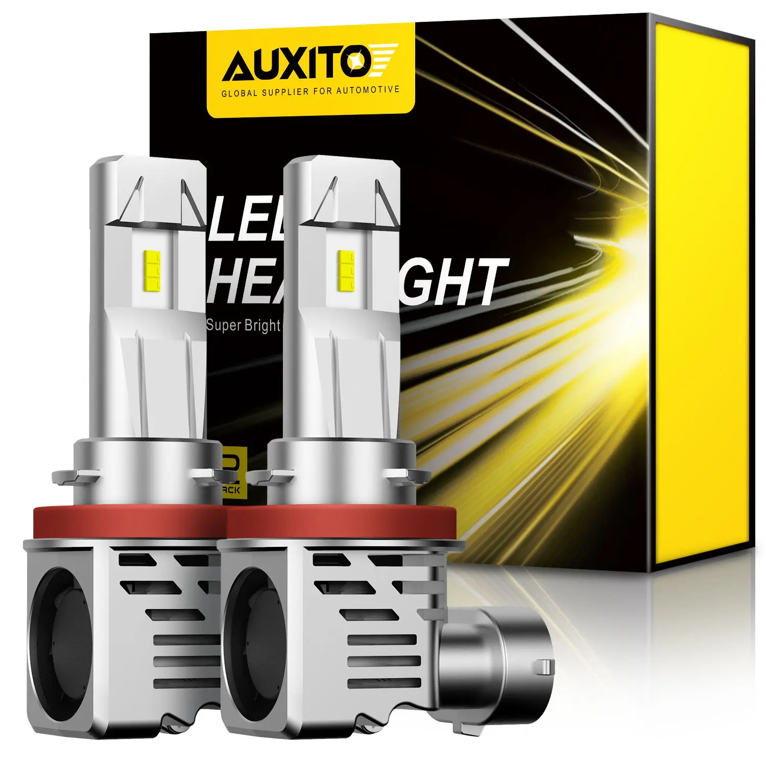 

AUXITO 2pcs H11 H8 H9 LED Headlights HB4 9006 9005 HB3 6500K White H4 HB2 9003 Car Mini LED Light Bulbs Automobiles Lamp 12000LM