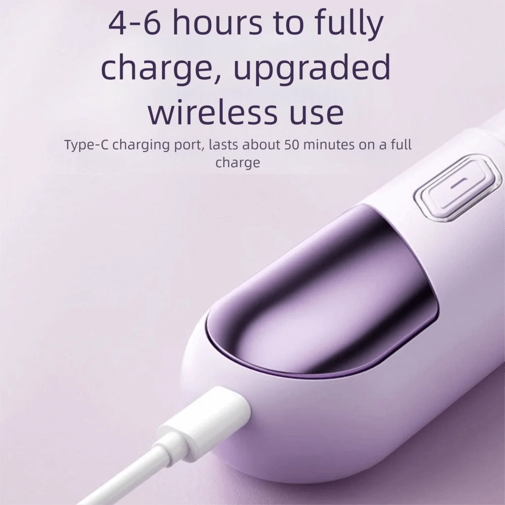 

USB Rechargeable Wireless Hair Straighteners 4-Levels Temperature Heated Hot Comb Straightener Anti-Scald Design