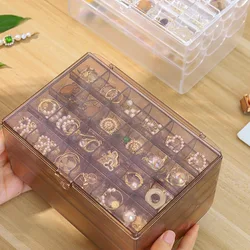 Multifunction Jewelry Dust-proof Storage Boxes Necklace Ring Earring Jewelry Organizer Case Holder Store Decoration Gifts