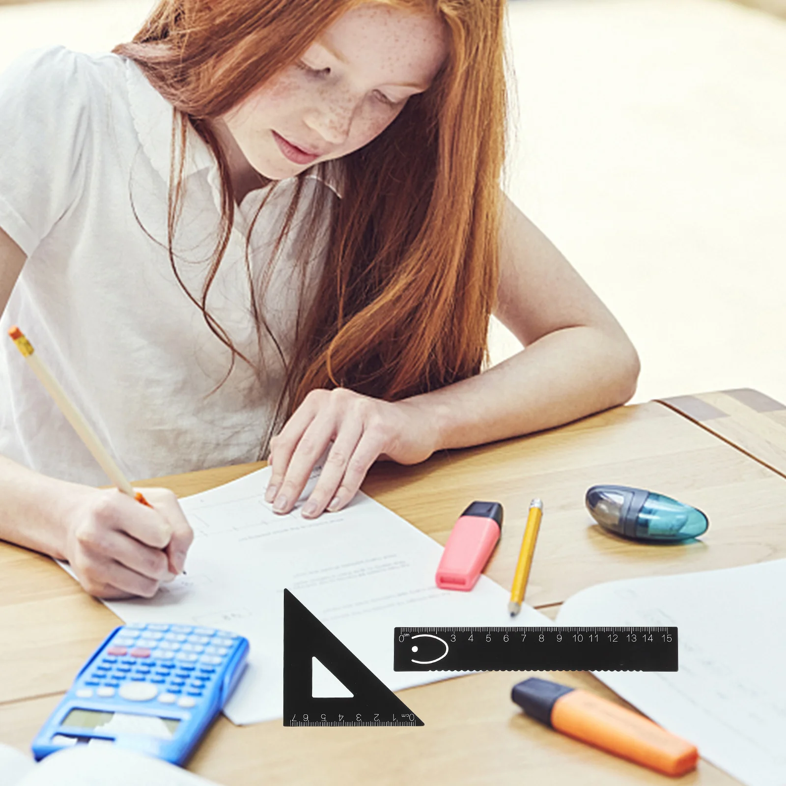 1 مجموعة رسم حاكم أداة مقياس معدني طقم قياس للطلاب الفنانين المعماريين المنقلة تصميم الرسم أداة مكتب المدرسة