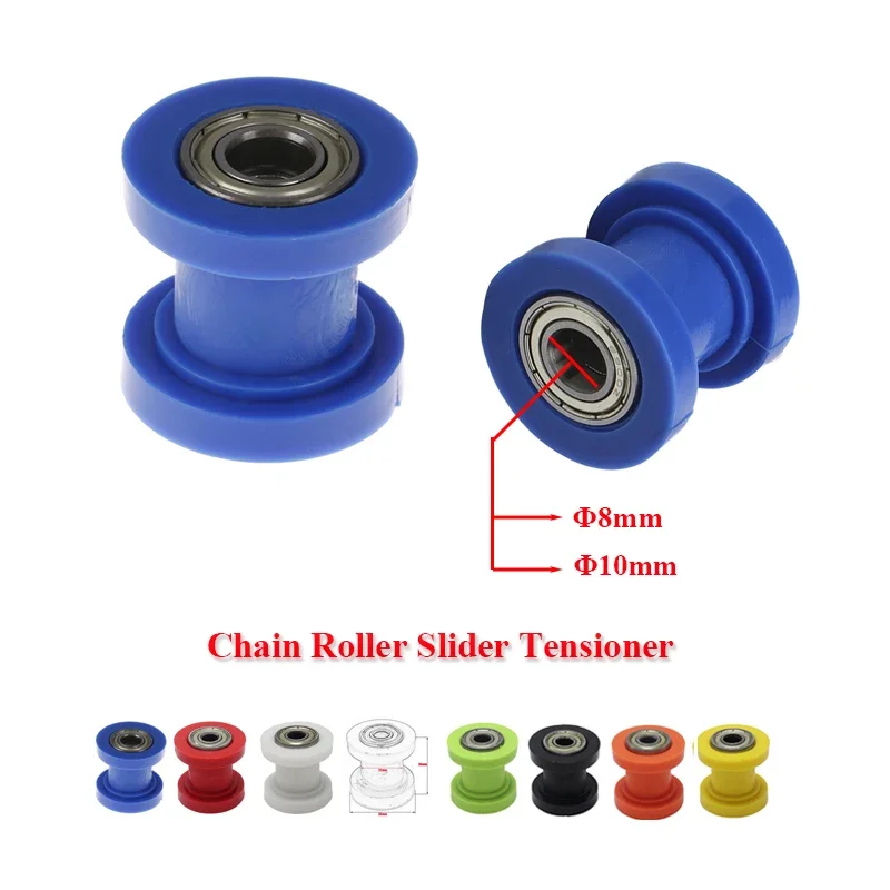 8mm 10mm Chain Roller Slider Tensioner Wheel Guidepit Dirt Mini Bike For Kayo T2 T4 T4L Pit Dirt Mini Bike Moto