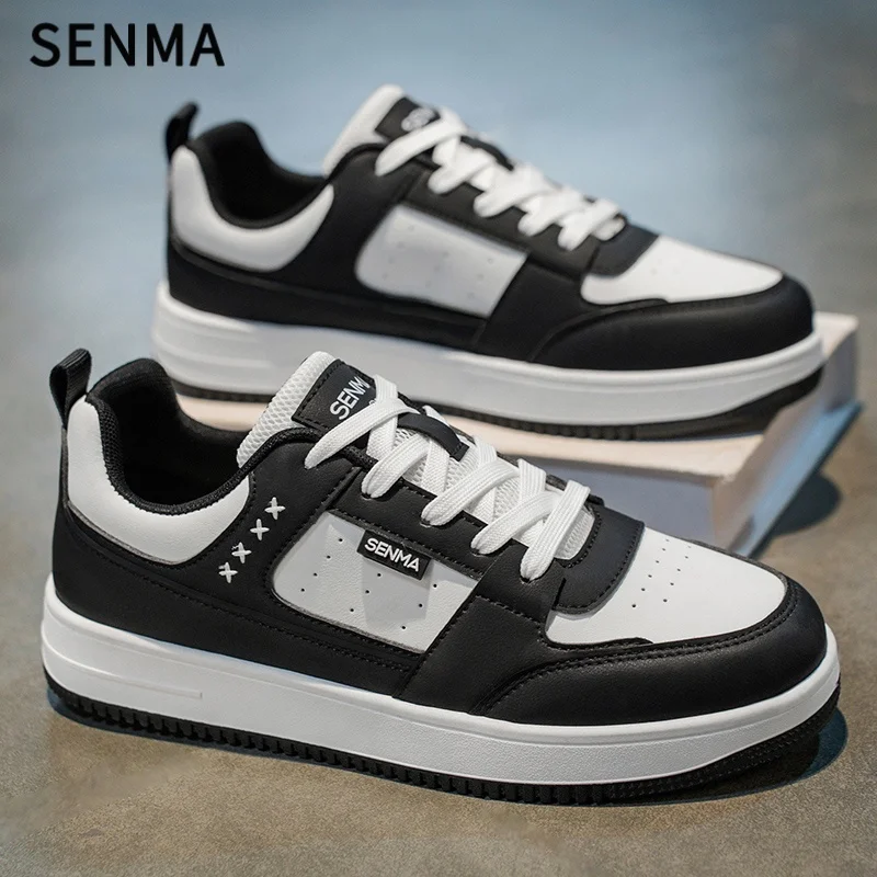 SENMA Men's Shoes 2025 Autumn New Original Sports Board Shoes Breathable Versatile Casual Flat Shoes Trendy Skateboard Shoes