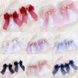 Lovely Wrist Band for Girls Women Dailywear Non Slip Lace Decorative Sleeve with Small Bowknots Cosplay Props