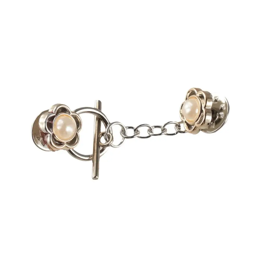 Rabbit Nail-Free Cardigan OT Buckle Crown Detachable Close Neckline Decorative Brooch Button Clasps Pearl Star Fixed Clothes Pin