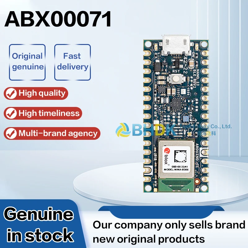 ABX00071 Arduino Nano 33 BLE Rev2 nRF52840 Bluetooth 5 9 Axis IMU Development Board Without Headers