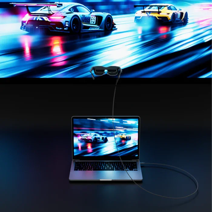 Transferência de dados de cabo USB-C tudo-em-um TCL RayNeo, transferência de áudio e vídeo, carregamento, original