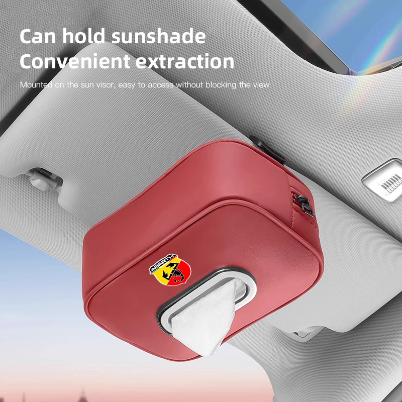 جديد بو الجلود صندوق مناديل السيارة حقيبة التخزين اكسسوارات لشركة فيات 500 بونتو FR ألبيا باندا أبارث دوبلو ستيلو أونو باليو برافو بوندو