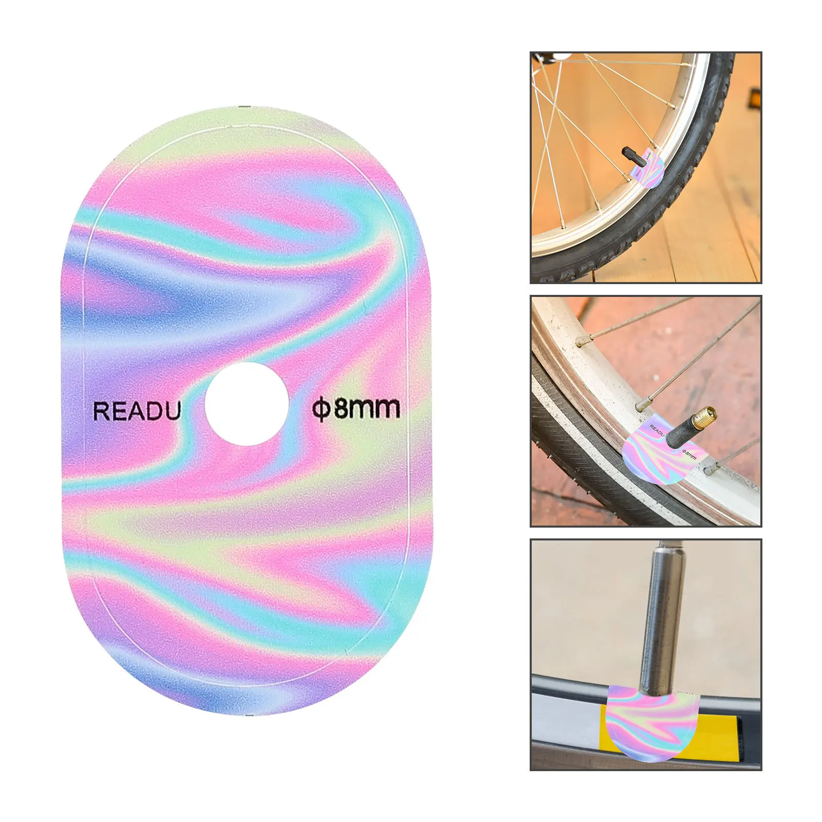 

3 Sheets Bike Air Nozzle Mat PVC Protective Sticker Mountain Bike Tire Valve Fixing Pad Tube Gasket Bicycle Air Valve Accessory