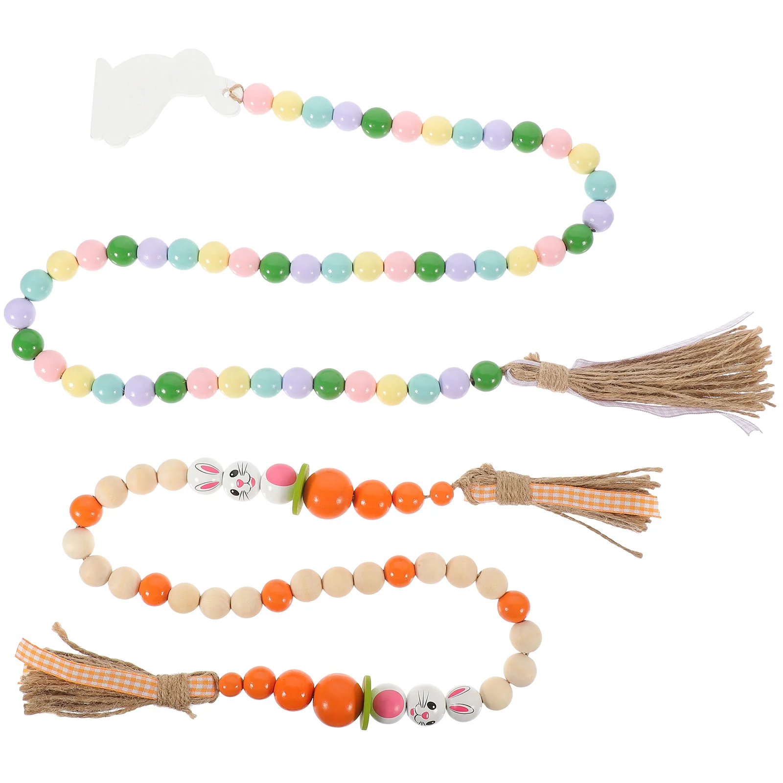 

2pcs Wooden Bead Tassel Decorative String for Wall Wooden Beads Bedpost Shelf Mirror Beside Window Home Decor