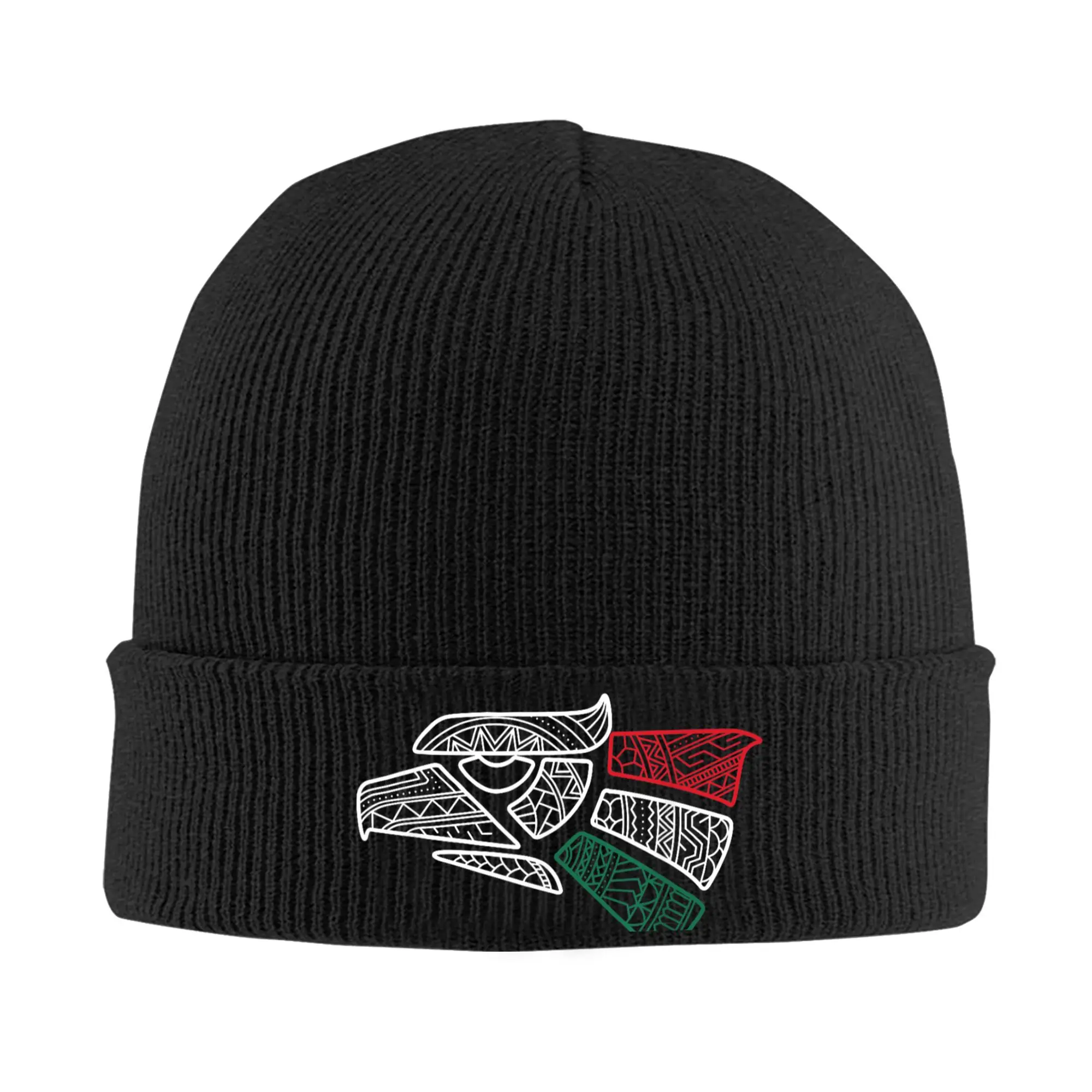 

Mexico Flag Mexican Eagle Aztec Style Hat Autumn Winter Beanie Warm Cap Female Male Acrylic Knitted Hat
