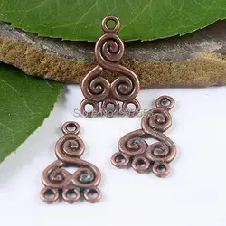 20pcs 21*13mm Antiqued Copper Tone Spiral Link Connector Findings Beads for Jewelry Making h1907