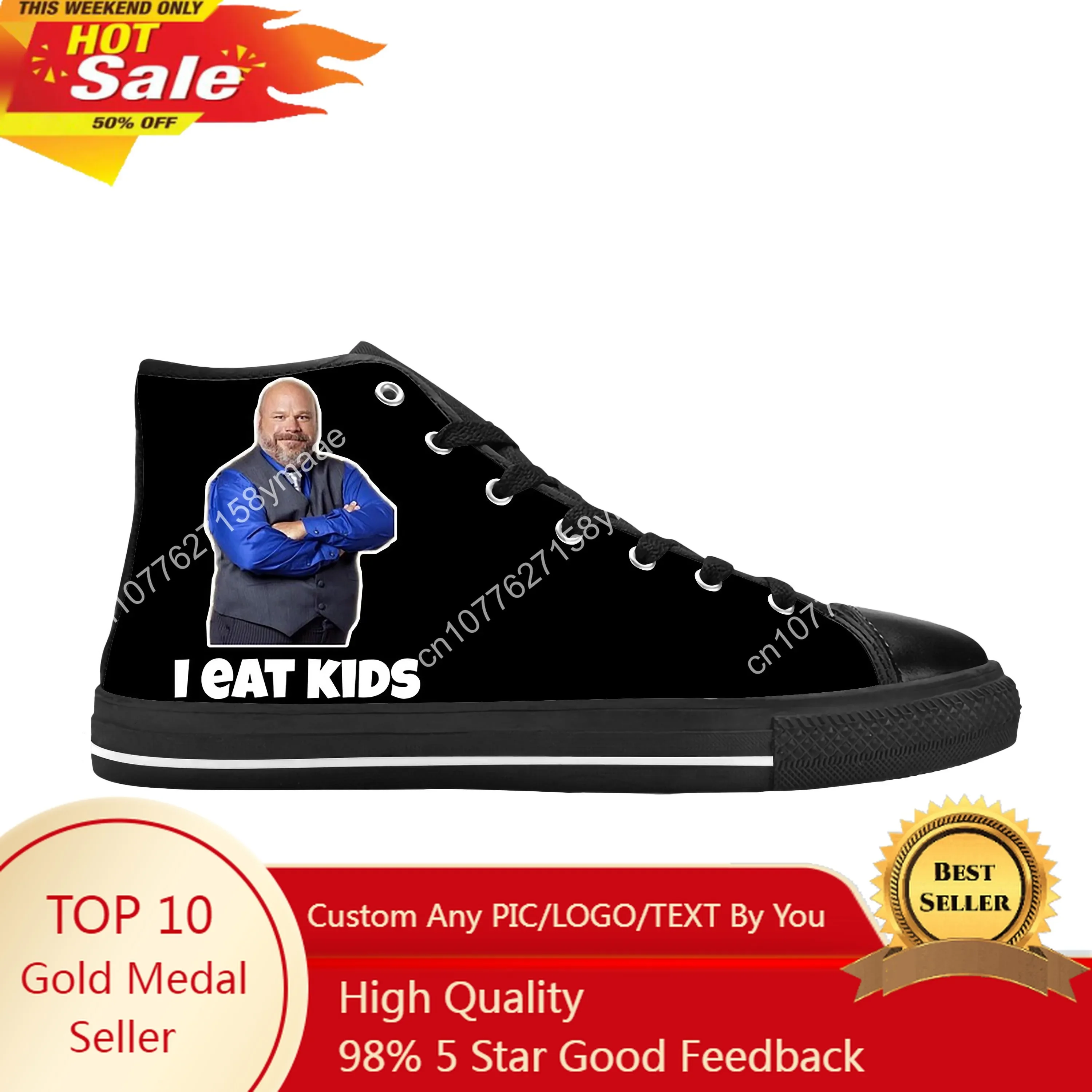 

Hot Bertram I Eats Kids Anime Cartoon Manga Comic Casual Cloth Shoes High Top Comfortable Breathable 3D Print Men Women Sneakers