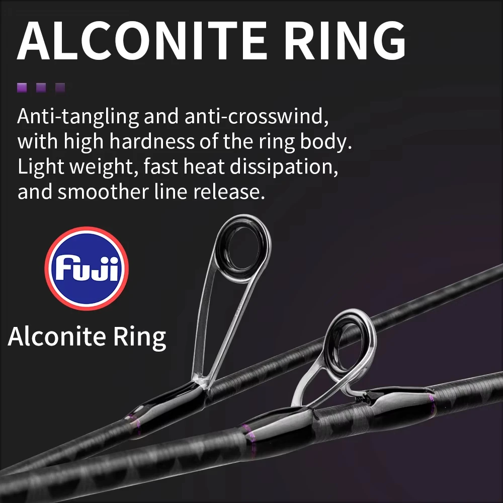 TRUVEX 5 Sections UL Solid Tip Travel Fishing Rod Dual Size Fuji Alconite Guide Rattle Reel Seat 1-6g 2-5lb Crappie Spinning Rod