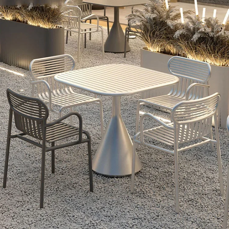 Garden outdoor tables and chairs restaurant milk tea shop outdoor seats table balcony outdoor tables and chairs set