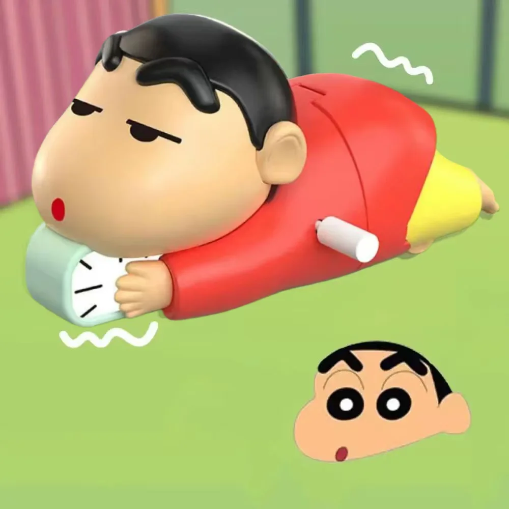 Crayon Shin-chan Clockwork Model Toy Don't Want To Get Up Anime Figure Model Toy Propel Alarm Clock Dynamic Crawl Toys Fun Gift - view 4