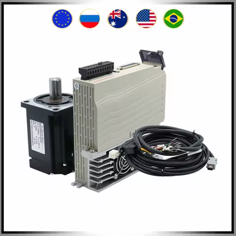 17 Bit Absolute Servo Motor 400w 600w With 60 Flange AC 220V 110v Servo Driver High Accuracy Magnetic Servo 3000-6000RPM