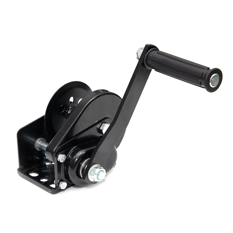 Winch 304 Two-way Winch Manual Winch Lifting Traction Hoist Wire Rope Trailer Hand Crank