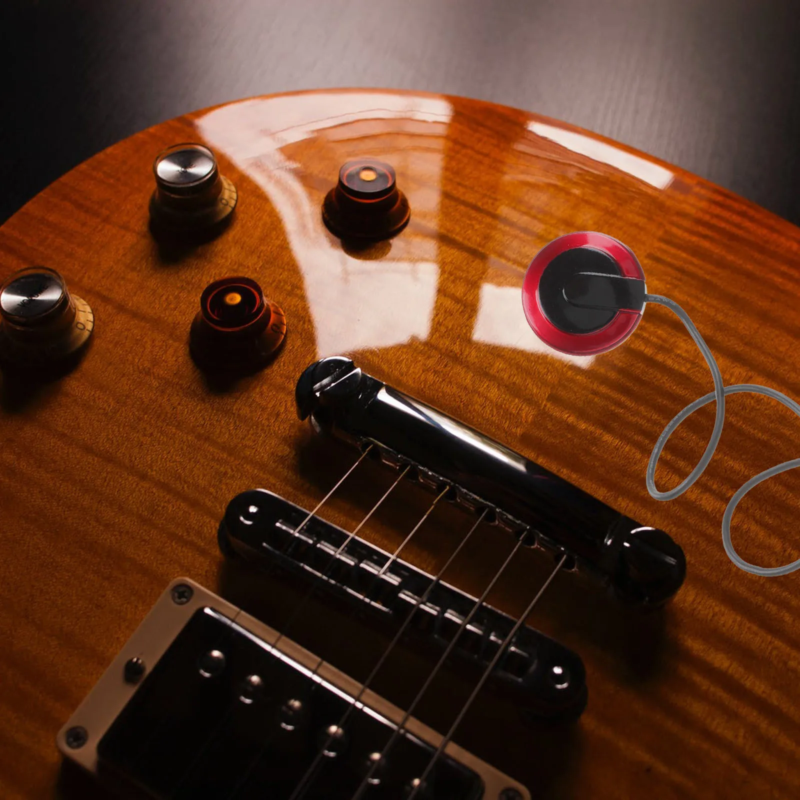 Folk Guitar Pickup Multipurpose Acoustic Instrument Long Service Life Guitar Sound Hole Pickup Piezo Pickups Transducer