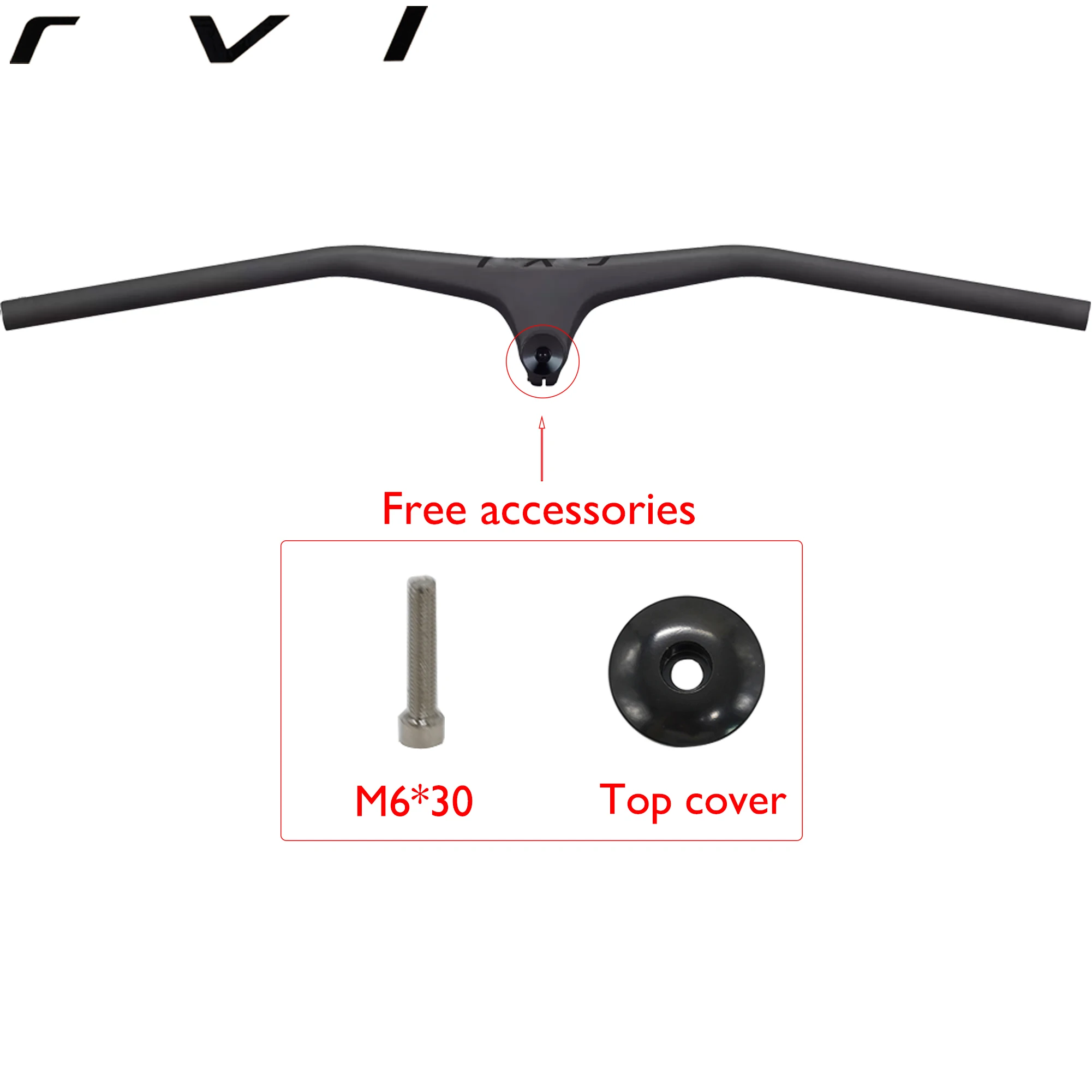 T800 MTB integrated handlebar, 28.6m,full carbon fiber bicycle handle 740mm，Black/White Logo，bicycle Carbon fiber handlebars