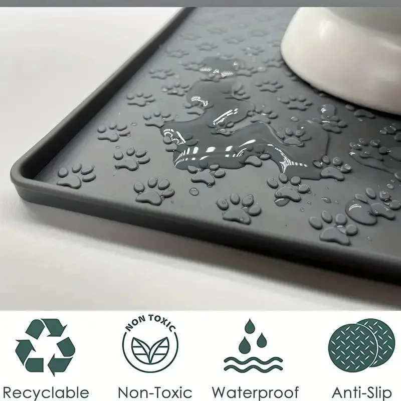 Silicone Cat Paw Placemat Non-slip Waterproof Easy To Clean Anti Splash Dogs Water Pad Feeding Cat Food Mat Pet Food Mat