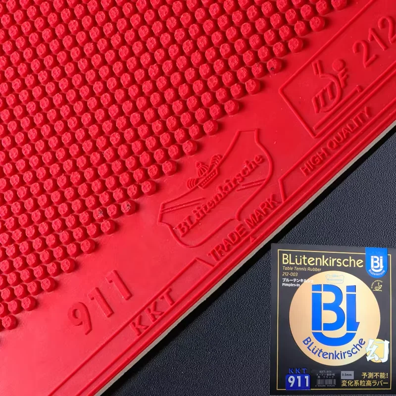 

BLütenkirsche KKT-911 Table Tennis Rubber Sheet Long Pimples with Thin Sponge Ping-pong Rubber Sheet Fast Attack ITTF Approved