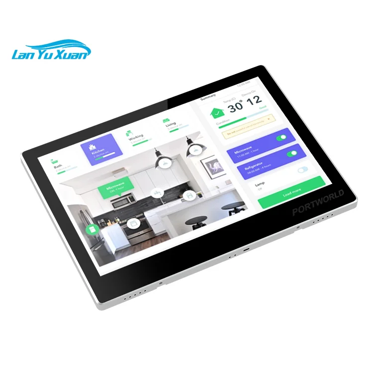 2023 Portworld New ODM/OEM 10.1 Inch 500 Nits Android 11 RK3566 2GB+32GB Touch Screen Smart Home Control Device