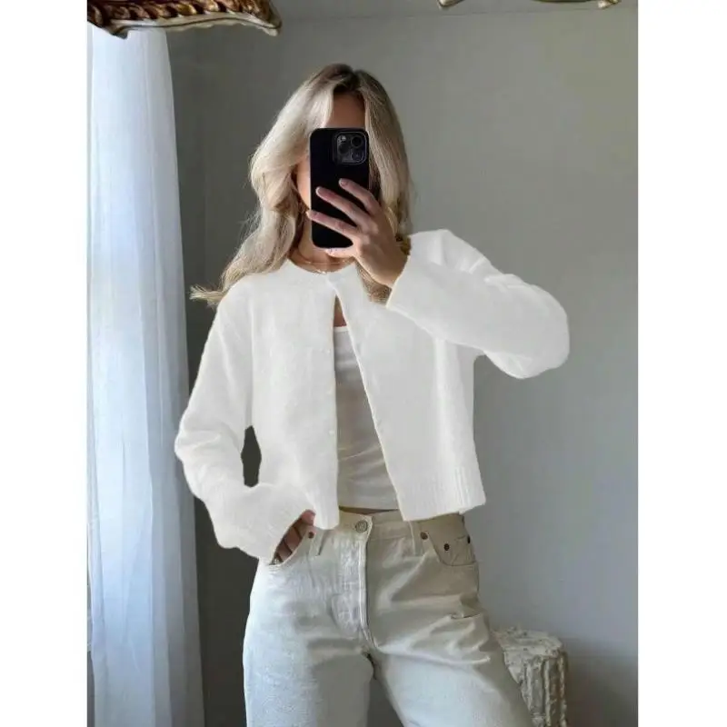 

M 60489 Women's Simple Pure Color round Ne Button Front Long Sve irt Ciwalk Ne Design Coolmax Fiber