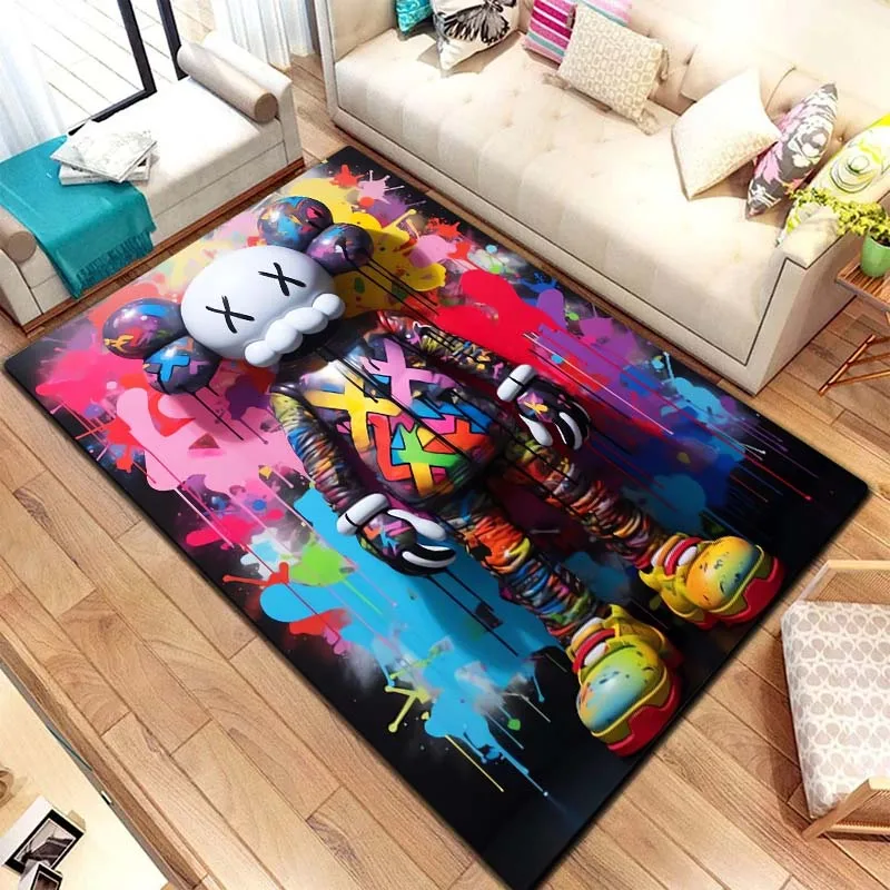 High-definition Printed Cartoon Graffiti Carpet,Decorate Living room, Bedroom, Sofa, Balcony Non slip Carpet Birthday Gift