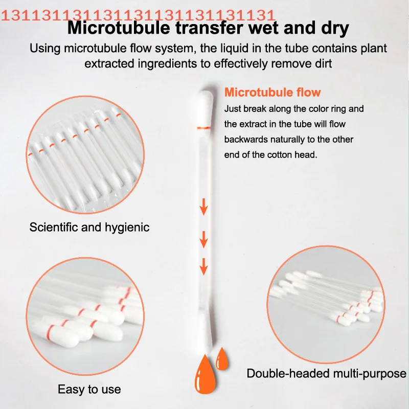 50 قطعة من مسحات القطن لتنظيف أذن الحيوانات الأليفة 2 في 1 من الزيوت العطرية مملوءة لتنظيف الأذن براعم إزالة شمع الأذن اللطيفة للكلاب والقطط #2