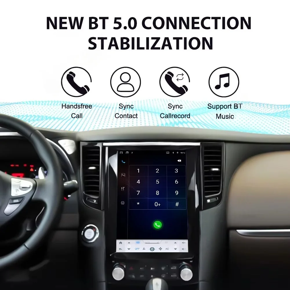 

For Infiniti FX30 FX35 FX37 FX50 2009-2013 QX70 2013-2016 Carplay Stereo Android Auto Car Radio Multimedia Playe GPS Navigation