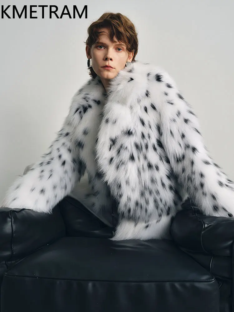 معطف فرو الثعلب الطبيعي 100% من KMETRAM سترة نسائية فاخرة متوسطة الطول من الفرو الحقيقي شتاء جديد في معاطف 2025 ملابس نسائية