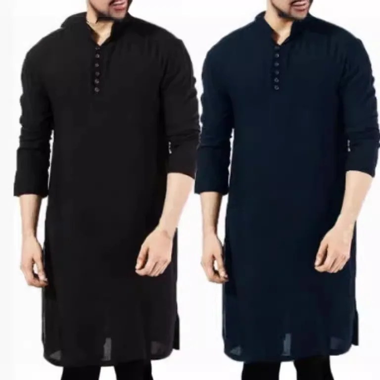 

2025 г., модная простая длинная мужская рубашка в арабском стиле, мусульманский халат