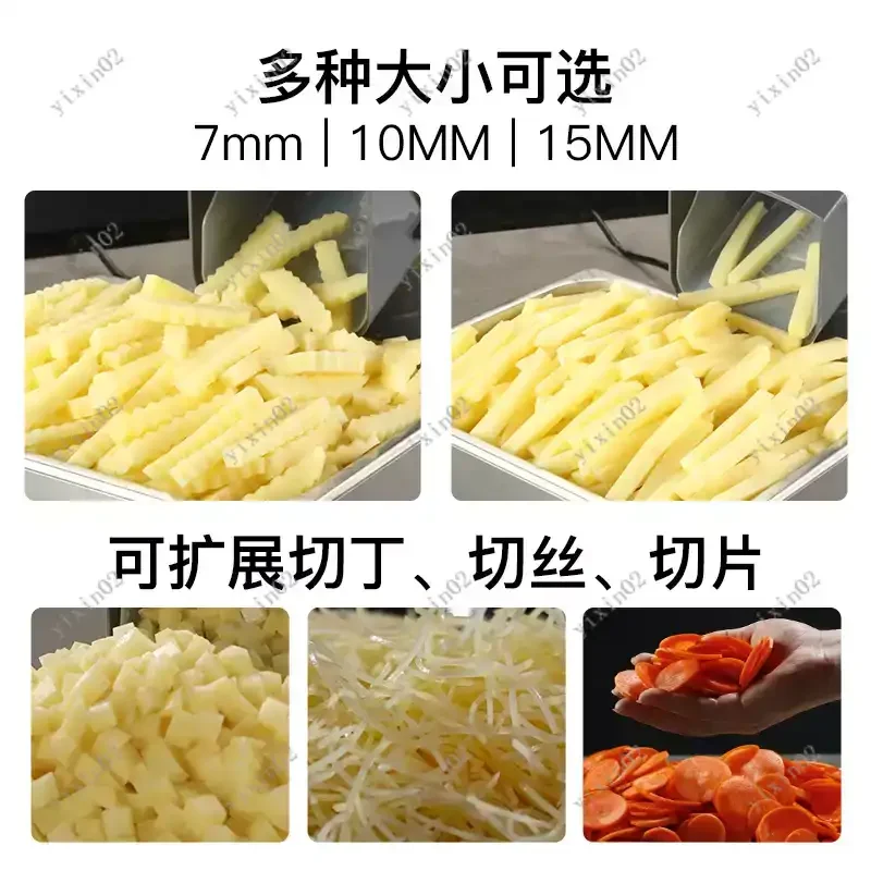 Electric Crinkle Cutter Machine Commercial Wave Potato French Fries Cutting Slicer