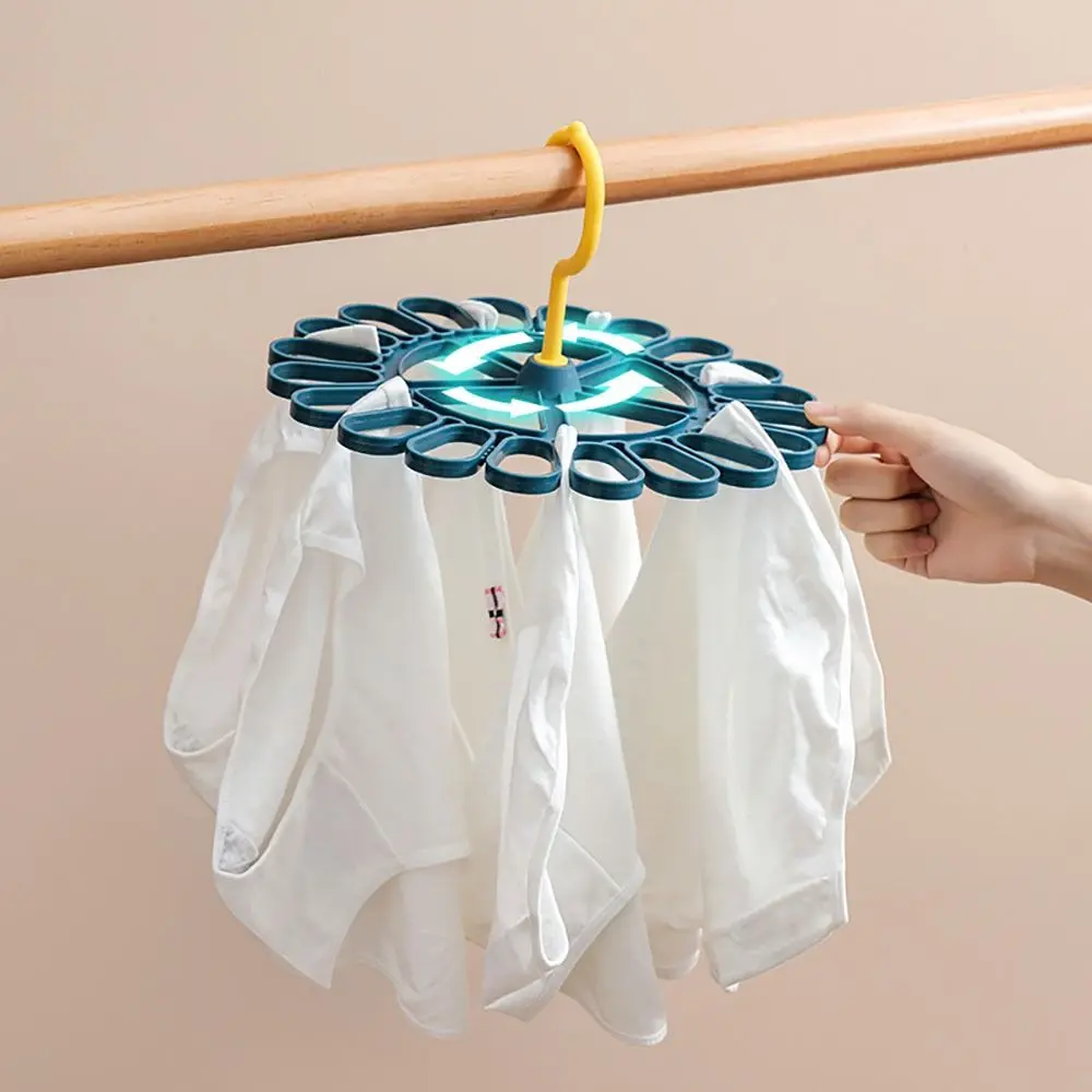 Dry And Wet Use Drying Rack Large Capacity Hanging Tanning Anti-slip Chuck Drying Socks Clip Serrated Non-Slip