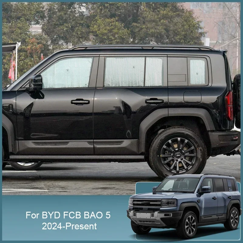 

Car Sunshades UV Protection Cover For BYD FCB BAO 5 2024-Present Side Window Curtain Sun Shade Visor Mat Windshield Accessories