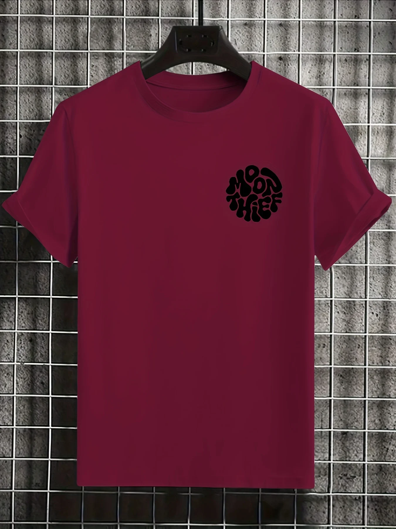 Men's 100% cotton fashionable casual loose plus size months for galaxy letter pattern printed round neck short sleeved T-shirt image 4