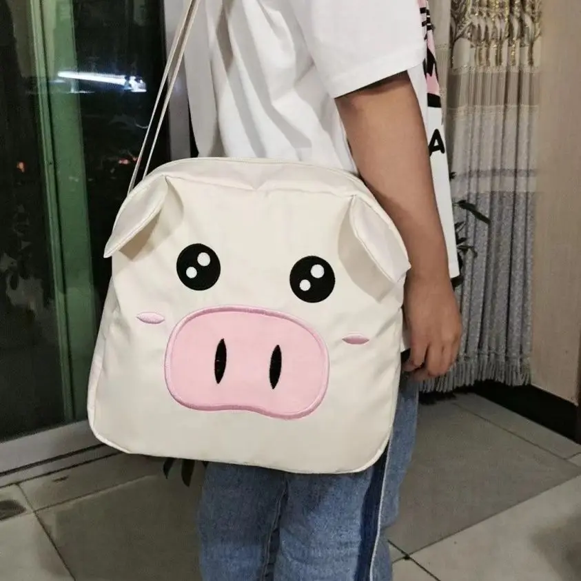 Cute Piggy Shoulder Bag Women\'s Spicy Girl Cloth Bag Travel Backpack Crossbody Bags for Women Skew Straddle Bag Purses Handbags