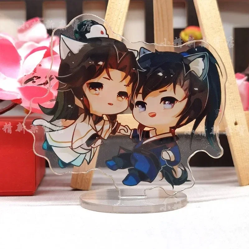 Эрха и его белый кот Мастер аниме брелок для ключей для мужчин брелок для женщин стоячая коллекция орнамент аксессуары детские акриловые куклы вечерние