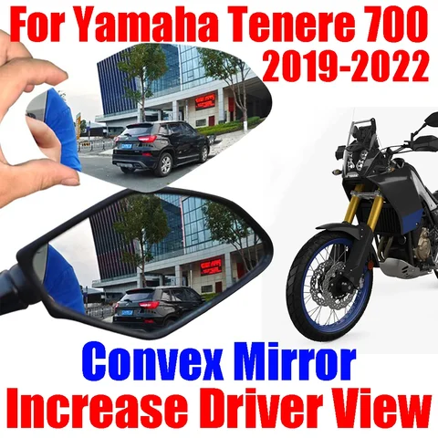 Yamaha Tenere 700 T7 T700 Tenere700 XT700Z 용 볼록 미러, 사이드 백미러 뷰 비전 증가 액세서리