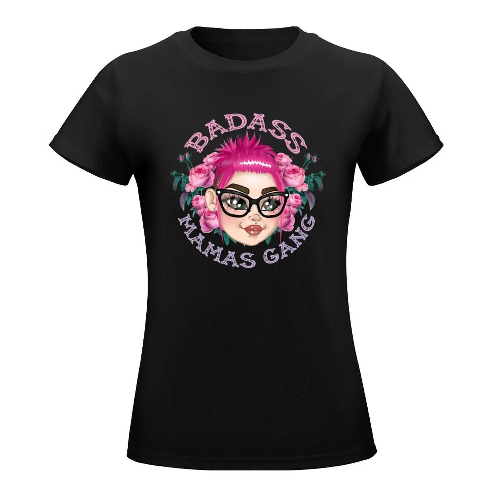 Badass Mamas Gang T-Shirt hippie clothes lady clothes summer top Blouse cropped t shirts for Women